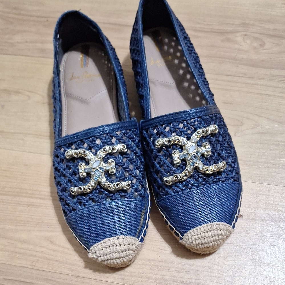 Sam Edelman Khiara Blue Woven Espadrilles Sz.7